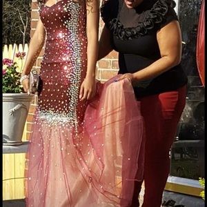 Strapless prom dress